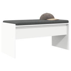 Banc d'entrée avec coussin Blanc 80 x 38 x 46 cm 536945536945