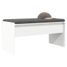 Banc d'entrée avec coussin Blanc 80 x 38 x 46 cm 536945536945