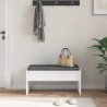 Banc d'entrée avec coussin Blanc 80 x 38 x 46 cm 536945536945