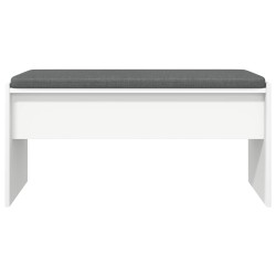 Banc d'entrée avec coussin Blanc 80 x 38 x 46 cm 536945536945
