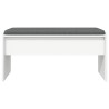 Banc d'entrée avec coussin Blanc 80 x 38 x 46 cm 536945536945