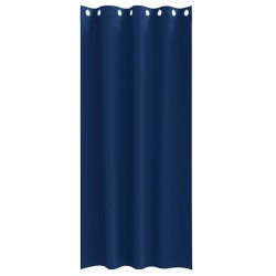 Rideaux occultants avec anneaux 2 pcs Bleu foncé 260 x 140 cm 536946536946