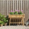 Jardinière avec support Naturel 100 x 38 x 74 cm Bambou 536949536949
