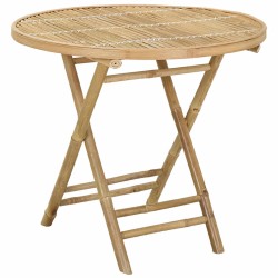 Table de Jardin Naturel 80 x 70 cm Bambou 536950536950