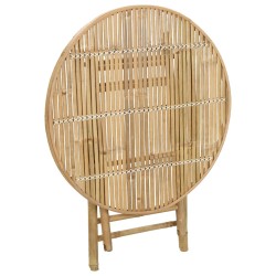 Table de Jardin Naturel 80 x 70 cm Bambou 536950536950