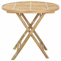Table de Jardin Naturel 80 x 70 cm Bambou 536950536950
