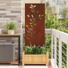 Écran de confidentialité de jardin Floral Rouillé 50 x 140 cm 536953536953