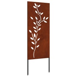 Écran de confidentialité de jardin Floral Rouillé 50 x 140 cm 536953536953