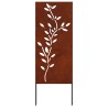 Écran de confidentialité de jardin Floral Rouillé 50 x 140 cm 536953536953