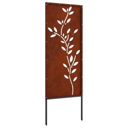 Écran de confidentialité de jardin Floral Rouillé 50 x 140 cm 536953536953