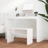 Tabouret de toilette Blanc brillant70x35x45cm Bois d'ingénierie 536958536958