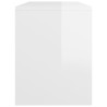 Tabouret de toilette Blanc brillant70x35x45cm Bois d'ingénierie 536958536958