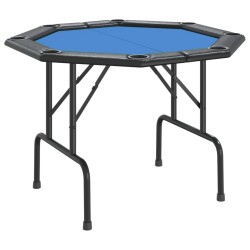 Table de poker pliable 8 joueurs Bleu 108x108x75 cm 536960536960