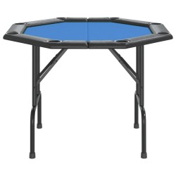 Table de poker pliable 8 joueurs Bleu 108x108x75 cm 536960536960