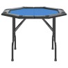 Table de poker pliable 8 joueurs Bleu 108x108x75 cm 536960536960