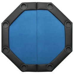 Table de poker pliable 8 joueurs Bleu 108x108x75 cm 536960536960