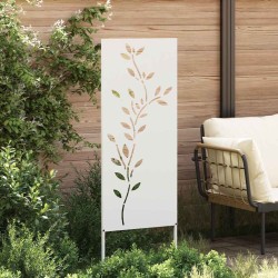 Écran de confidentialité de jardin Floral Blanc 50 x 140 cm 536961536961