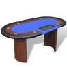 Table de poker pour 10 joueurs avec espace de croupier Bleu  536963536963