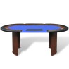 Table de poker pour 10 joueurs avec espace de croupier Bleu  536963536963