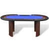 Table de poker pour 10 joueurs avec espace de croupier Bleu  536963536963