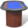 Table de poker pour 10 joueurs avec espace de croupier Bleu  536963536963