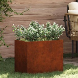 Cache-pot de jardin Acier patiné 50 x 32 x 40 cm Acier patiné 536967536967