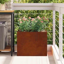 Cache-pot de jardin Acier patiné 50 x 32 x 40 cm Acier patiné 536967536967