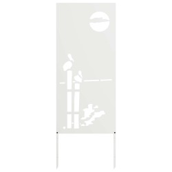 Écran de confidentialité de jardin Fretwork Blanc 50 x 140 cm 536974536974