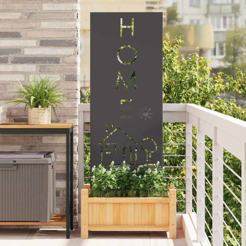 Écran de confidentialité de jardin Fretwork Noir 50 x 140 cm 536976536976