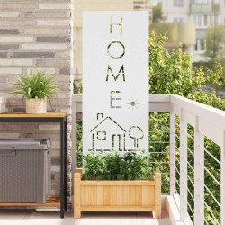 Écran de confidentialité de jardin Fretwork Blanc 50 x 140 cm 536977536977