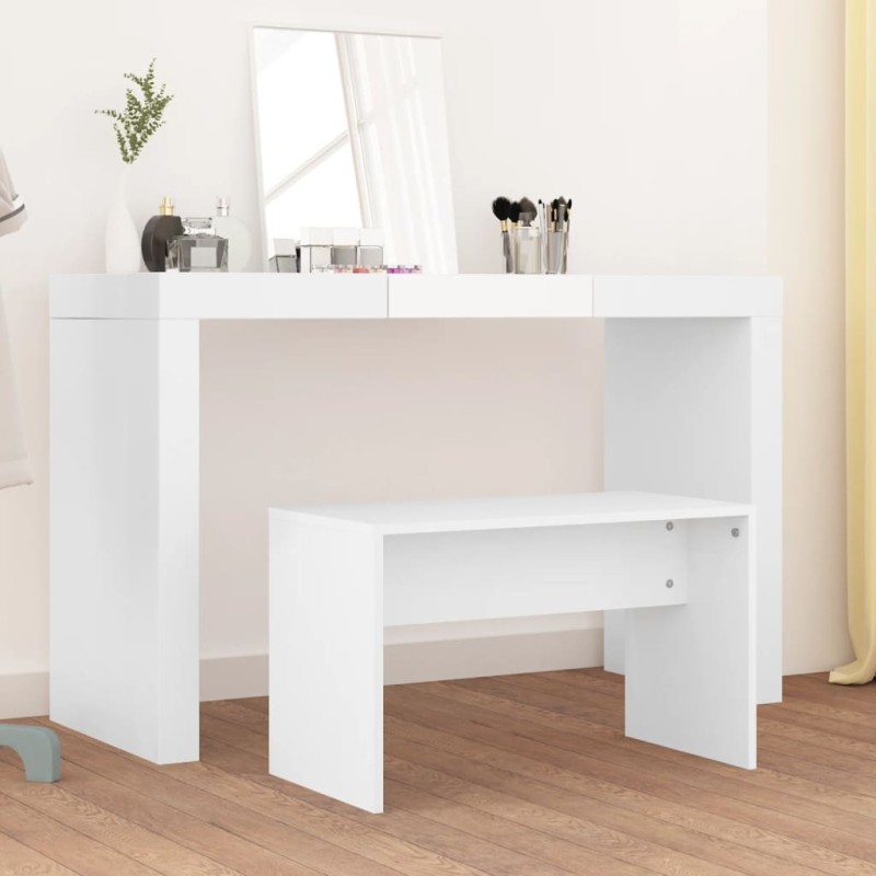 Tabouret de toilette Blanc 70x35x45 cm Bois d'ingénierie 536980536980