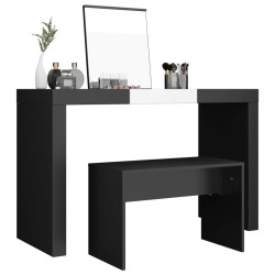 Tabouret de toilette Noir 70x35x45 cm Bois d'ingénierie 536984536984