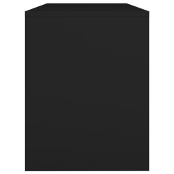 Tabouret de toilette Noir 70x35x45 cm Bois d'ingénierie 536984536984