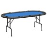 Table de poker pliable 10 joueurs Bleu 207x106x76 cm 536986536986