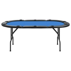 Table de poker pliable 10 joueurs Bleu 207x106x76 cm 536986536986
