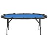 Table de poker pliable 10 joueurs Bleu 207x106x76 cm 536986536986