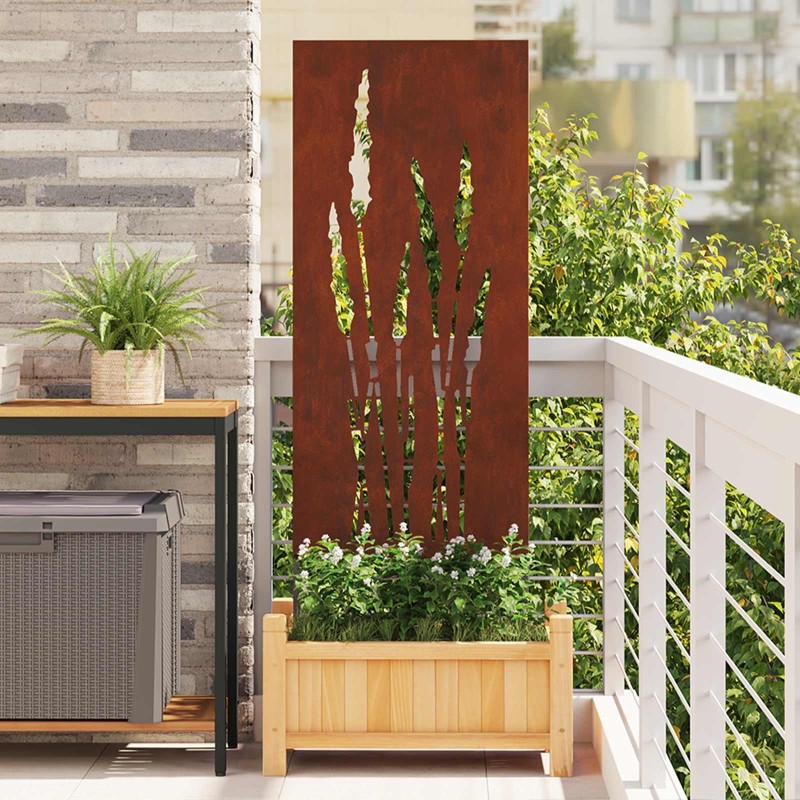 Écran de confidentialité de jardin Floral Rouillé 50 x 140 cm 536988536988
