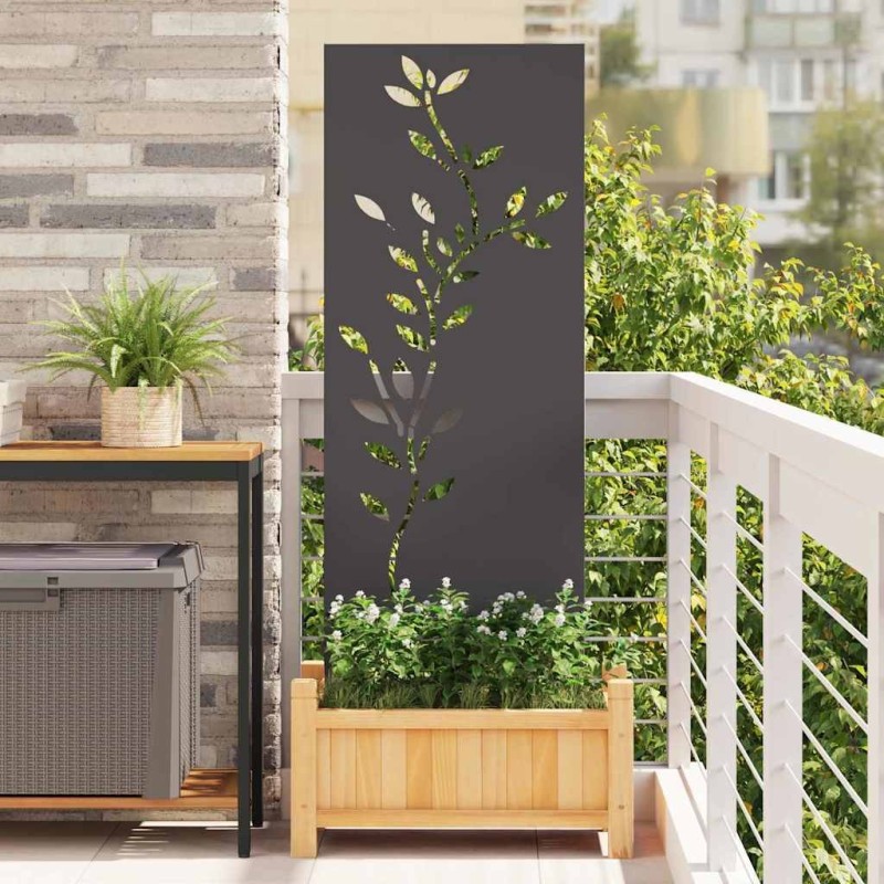 Écran de confidentialité de jardin Floral Noir 50 x 140 cm 536989536989