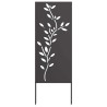 Écran de confidentialité de jardin Floral Noir 50 x 140 cm 536989536989
