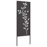 Écran de confidentialité de jardin Floral Noir 50 x 140 cm 536989536989