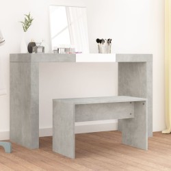 Tabouret de toilette Gris béton 70x35x45 cm Bois d'ingénierie 536990536990