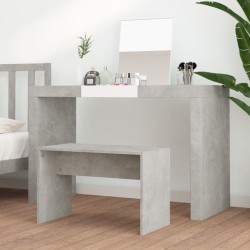 Tabouret de toilette Gris béton 70x35x45 cm Bois d'ingénierie 536990536990