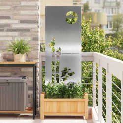 Écran de confidentialité de jardin Fretwork Argenté 50 x 140 cm 536992536992