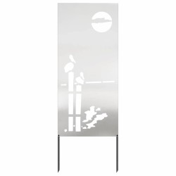 Écran de confidentialité de jardin Fretwork Argenté 50 x 140 cm 536992536992