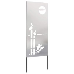 Écran de confidentialité de jardin Fretwork Argenté 50 x 140 cm 536992536992