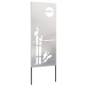 Écran de confidentialité de jardin Fretwork Argenté 50 x 140 cm 536992536992