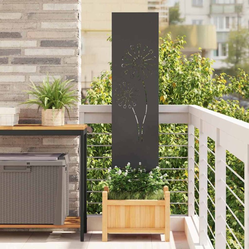 Écran de confidentialité de jardin Fretwork Noir 32 x 140 cm 536999536999