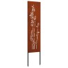 Écran de confidentialité de jardin Floral Rouillé 32 x 140 cm 537000537000