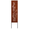 Écran de confidentialité de jardin Floral Rouillé 32 x 140 cm 537000537000