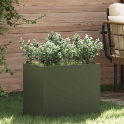 Cache-pot de jardin Vert olive 50 x 32 x 40 cm 537001537001